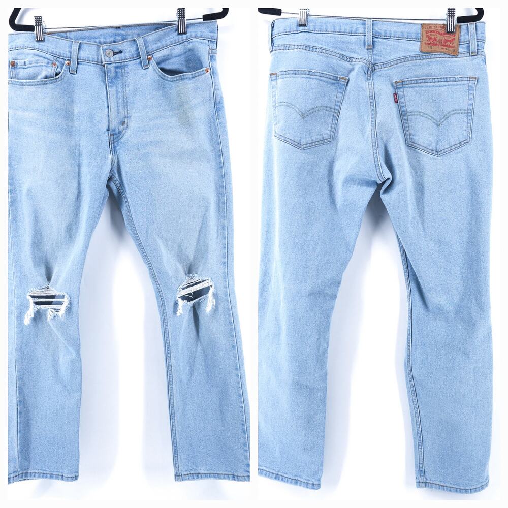 Levis Women 511 All Season Tech Comfort Stretch Lightwash Distress Classic 31x29